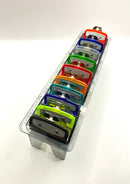 Colorful Clear Clipper premium guards set with metal clip -fits wahl and babyliss (1-8, 0.5, 1.5)tray included