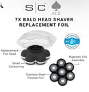 Stylecraft S|C replacement stainless steel foil head compatible with the ace 7x bald head shaver – SC546S