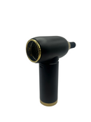 electric cordless mini barber  jet strong turbo fan air duster black/gold- with integrated vacuum cleaner accessory