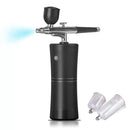 Cordless Airbrush System Compressor with additional Capacity Cups – Black