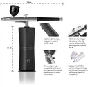 Cordless Airbrush System Compressor with additional Capacity Cups – Black