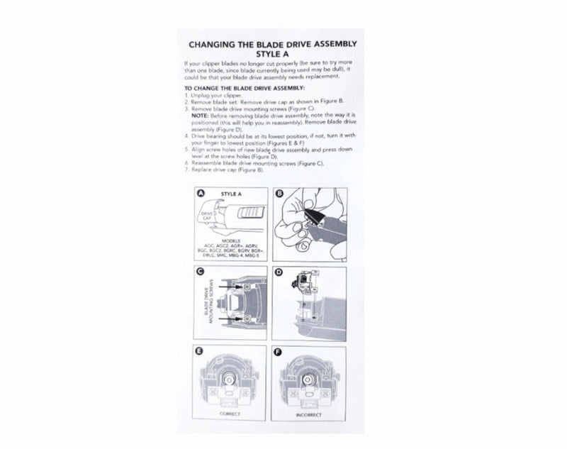 Andis Replacement Blade Drive Assembly
