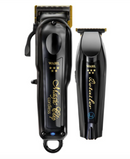 Wahl 5-Star Black/Gold Cordless Barber Combo – Cordless Magic Clip & Cordless Detailer –