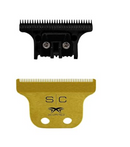 StyleCraft Replacement Fixed Gold Titanium Classic X-Pro Hair Trimmer Blade with Black Diamond Carbon DLC “The One Cutter Set” SC529GB