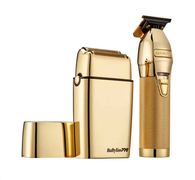 BaByliss PRO LimitedFX Gold Trimmer & Double Foil Shaver Prepack (FXDUOFS2TG)