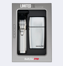 BABYLISSPRO® LIMITEDFX SILVER TRIMMER AND DOUBLE-FOIL SHAVER PREPACK Item No. FXDUOFS2TS