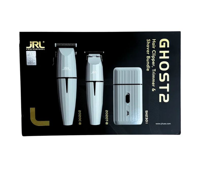 JRL Professional Ghost Clipper, Trimmer & Foil Shaver Collection + 2 Charging Bases (GH2024-2)