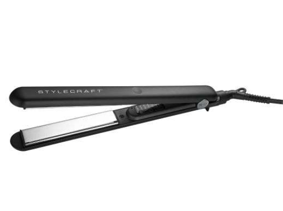 Stylecraft S|C stay-temp flat iron – professional 1″ inch flat iron with titanium plates – SC717B