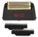 StyleCraft replacement gold titanium foil head and cutter set compatible with rebel shaver SC555G