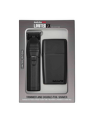 BabylissPro Limited Edition Matte Black Trimmer and Double Foil Shaver Value Pack
