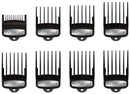 Wahl premium cutting guides with metal clip - 8 guides with organizer