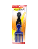 LOOKS Long metal fan pik with free plastic pik