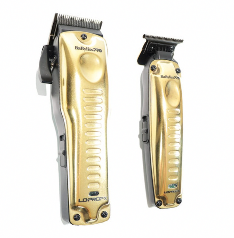 BaByliss PRO Lo-Pro Limited Edition High Performance Clipper & Trimmer Collection Set - Gold (FXHOLPKLP-G)