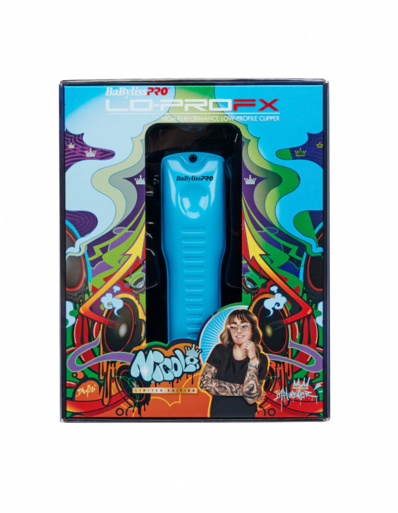 BABYLISSPRO SPECIAL INFLUENCER EDITION LO-PROFX CORDLESS CLIPPER FX825BI – Nicole Renae – Blue