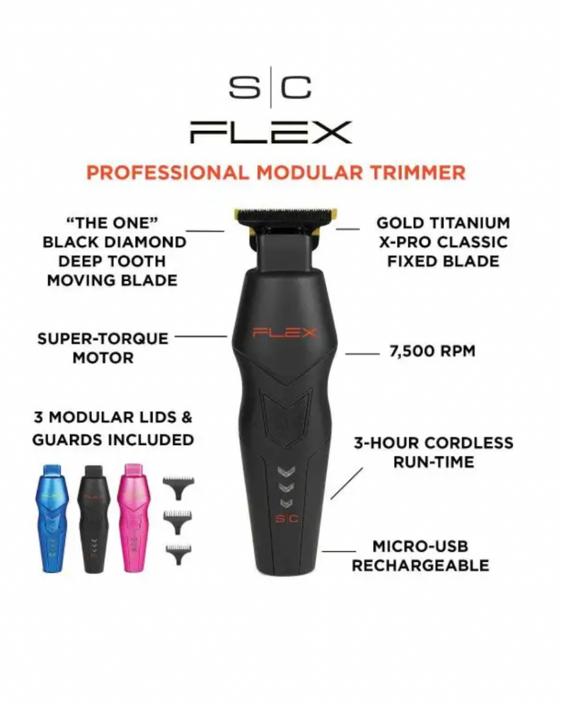 StyleCraft S|C PROFESSIONAL MODULAR SUPER-TORQUE MOTOR FLEX CORDLESS HAIR TRIMMER