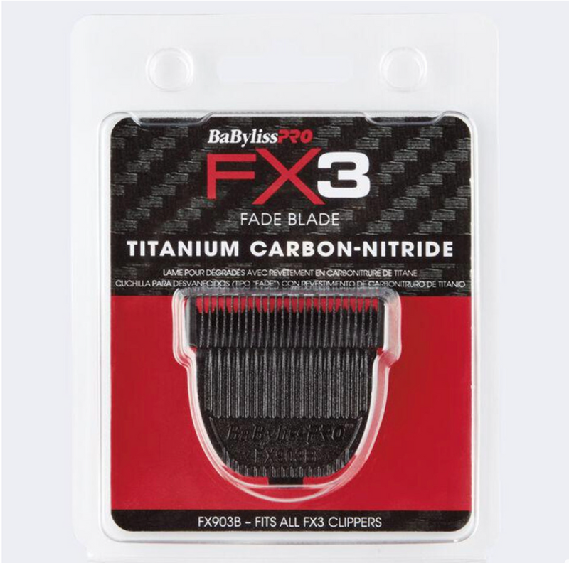 BaBylissPRO Black FX3 Replacement Titanium Carbon-Nitride FX3 Clipper Fade Blade FX903B