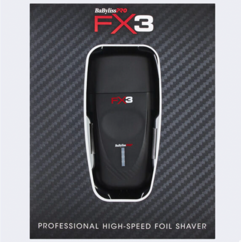 BaByliss PRO Black FX3 Cordless Double Foil Shaver FXX3SB