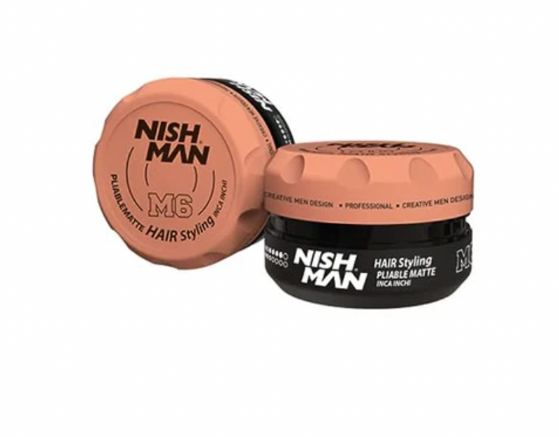 Nishman M6 Super High Hold No Shine Pliable Matte Finish Hair Styling Wax - Inca Inchi (100ml/3.4oz)