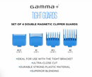 Gamma+ Dub Magnetic Tight Clipper Guards - Cyan Blue (4 Pack) (GPTGB)