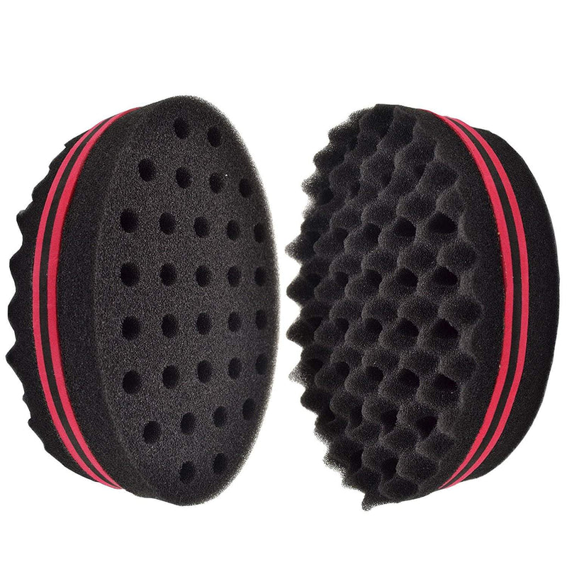 Oval Double Sides twist hair brush sponge.